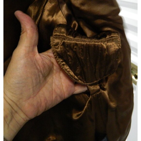 Pamela McCoy Size L New Leather Animal Print Jacket Zippered Front & Cuffs - Picture 8 of 15